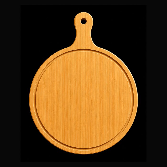 Round paddle chopping board with handle