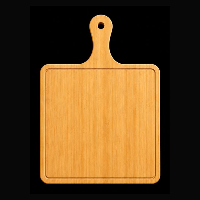 Square paddle chopping board with handle
